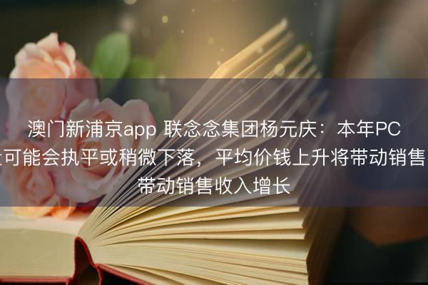 澳门新浦京app 联念念集团杨元庆:本年PC产物的量可能会执平或稍微下落,平均价钱上升将带动销售收入增长