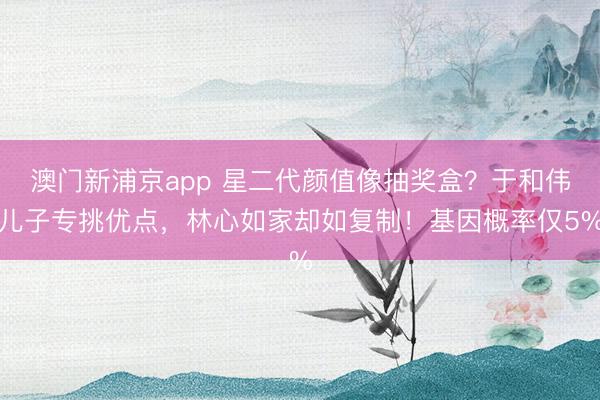 澳门新浦京app 星二代颜值像抽奖盒?于和伟儿子专挑优点,林心如家却如复制!基因概率仅5%