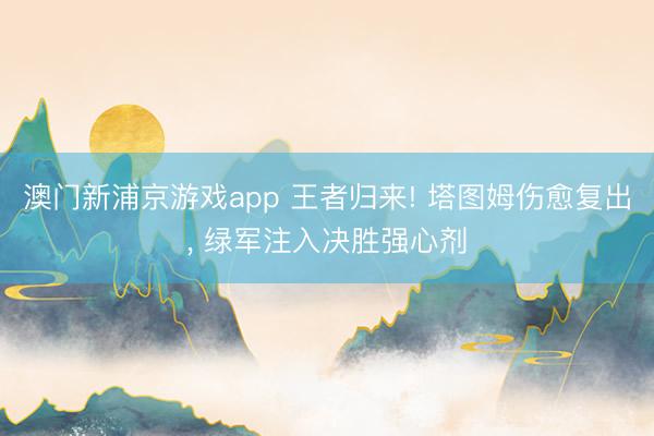 澳门新浦京游戏app 王者归来! 塔图姆伤愈复出, 绿军注入决胜强心剂